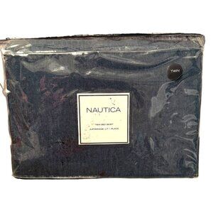 Nautica Twin Bed Skirt Juponnage, lit 1 Place Blue NIP